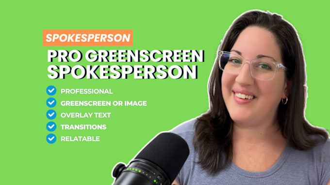 Gig Preview - Be your ugc greenscreen video spokesperson