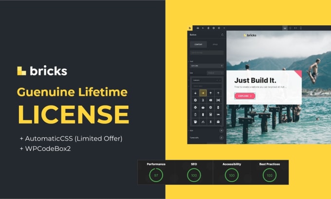 Bestseller - install bricks builder with updatable lifetime license