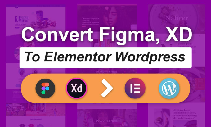 Gig Preview - Convert adobe xd, figma to elementor wordpress