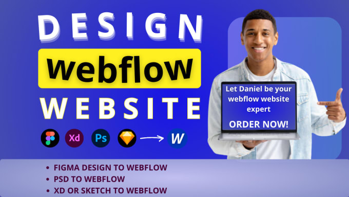 Gig Preview - Build webflow website, redsign webflow, webflow landing page, figma to webflow