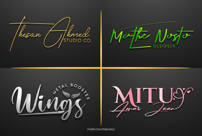 Gig Preview - Do modern minimalist signature logo design for you