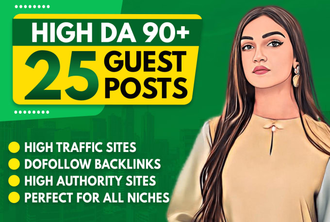 Gig Preview - Do high da guest posts, guest posting service with dofollow seo backlinks