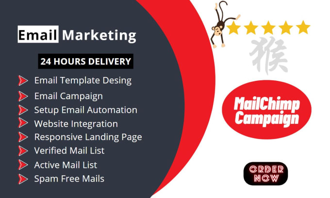 Gig Preview - Do mailchimp template design, email marketing and automation