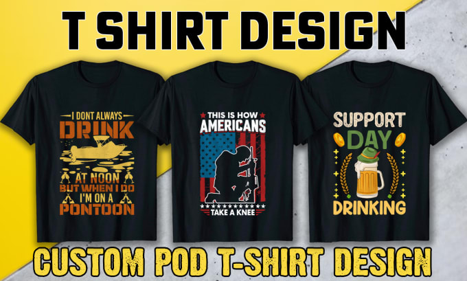 Gig Preview - Do custom pod business t shirt design merch by amazon or etsy