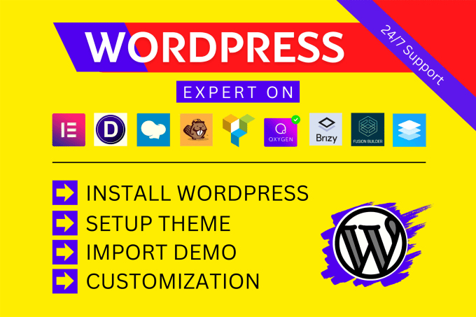 Gig Preview - Install wordpress customization themeforest theme setup your wordpress website