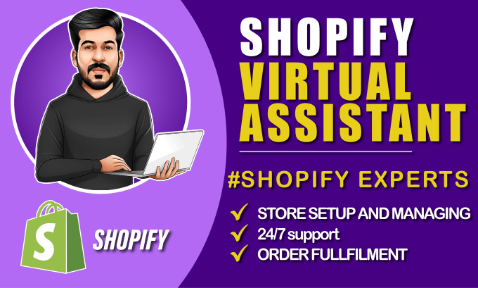 Gig Preview - Be shopify virtual assistant manage shopify store shopify website design bug fix