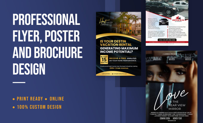 Gig Preview - Design professional flyer, brochure, poster, magazine ad