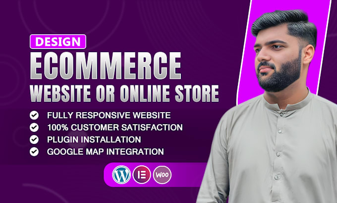 Gig Preview - Design ecommerce website, woocommerce wordpress website, online store or webshop