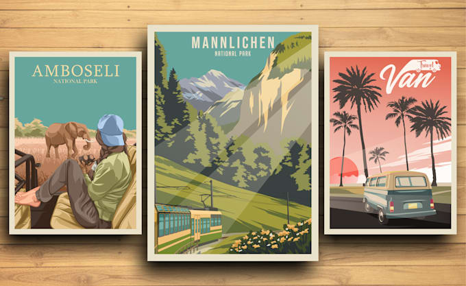 Bestseller - create an amazing travel poster with a minimalist style