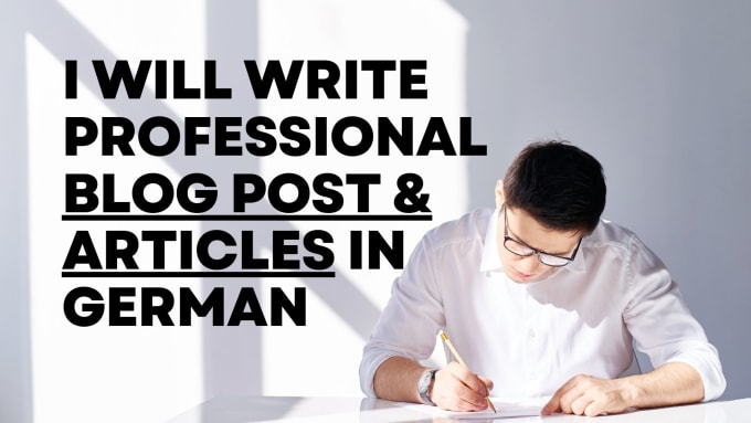 Gig Preview - Write professional german blog post and german SEO articles for your website