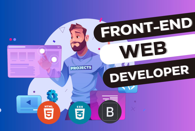 Gig Preview - Be your front end web developer using html css bootstrap