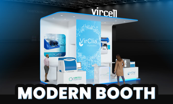 Gig Preview - Design trade show booth with modern concept