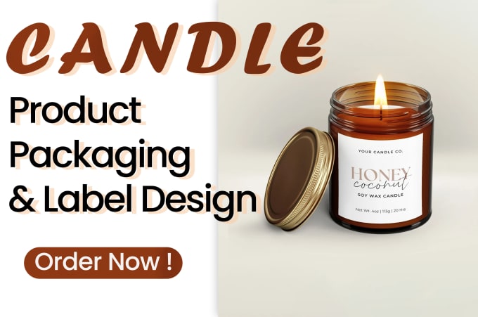 Gig Preview - Do candle label design and packaging box design