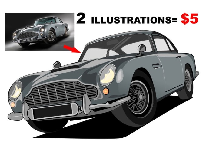 Gig Preview - Do custom cartoon vector illustration drawing of your car or vehicle