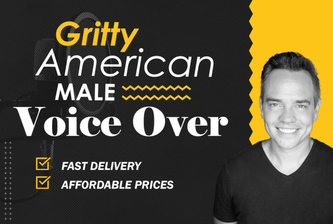 Gig Preview - Record your gritty, true crime american male voice over deep masculine tough