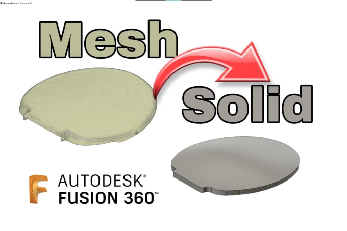 Gig Preview - Convert your stl mesh bodies into solid step files using fusion 360