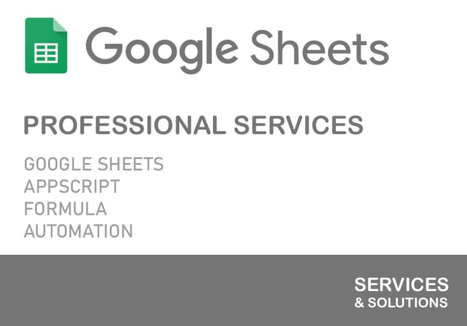 Gig Preview - Be your google sheets expert