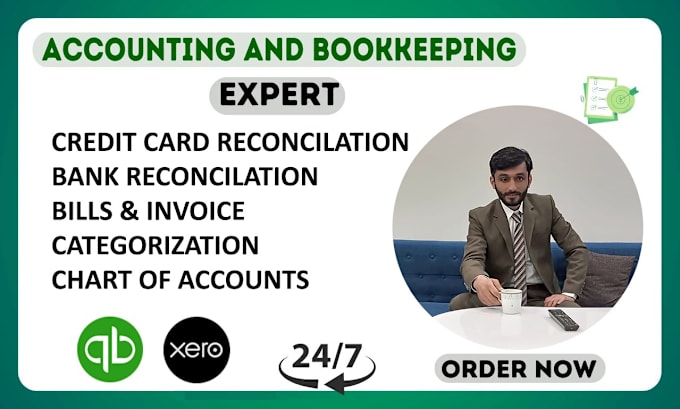 Gig Preview - Bookkeeping and inventory management in quickbooks online