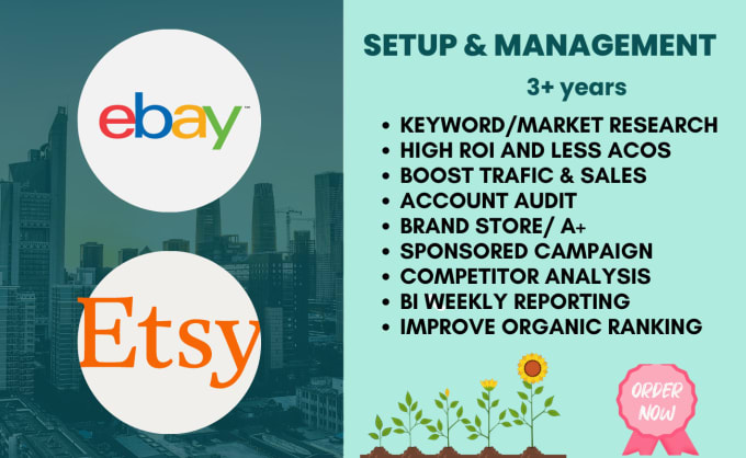 Gig Preview - Do ebay etsy full management listings optimization, PPC, sales growth, reports