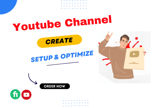 Gig Preview - Create, setup and customize a professional youtube channel with video seo