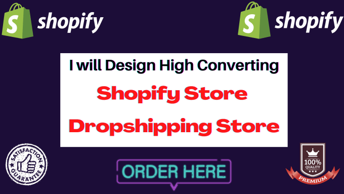 Gig Preview - Create shopify dropshipping store, ecommerce website