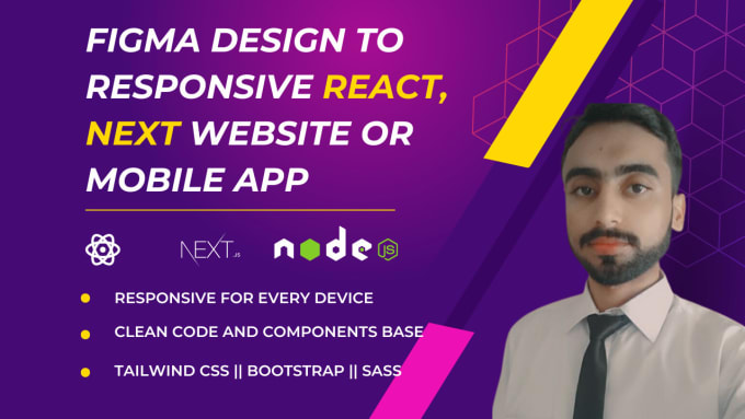 Bestseller - convert figma design to responsive react website, figma to react, next