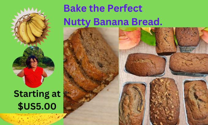 Gig Preview - Share my delicious nutty banana cake recipes