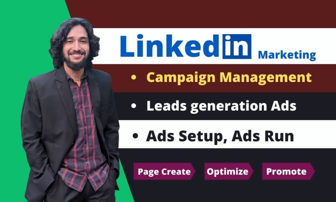 Gig Preview - Be your linkedin marketing and ads campaign manager