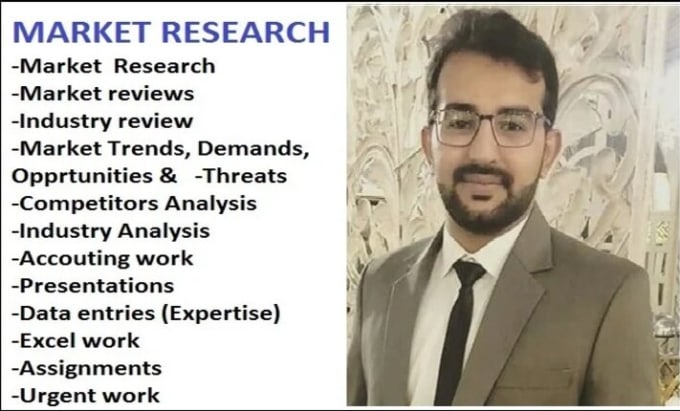 Gig Preview - Provide market research for you in dubai