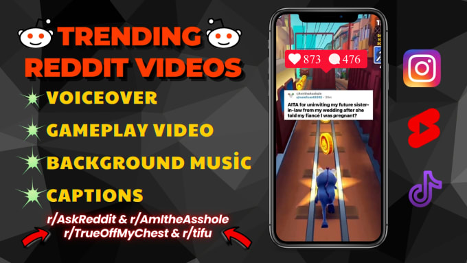 Gig Preview - Create viral reddit video for tiktok, reels, youtube shorts, in 24 hours