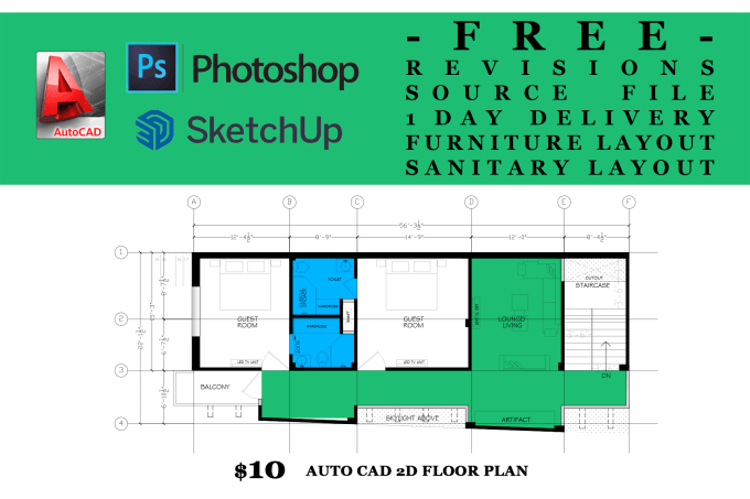 Gig Preview - Draw autocad floor plans of house or offices