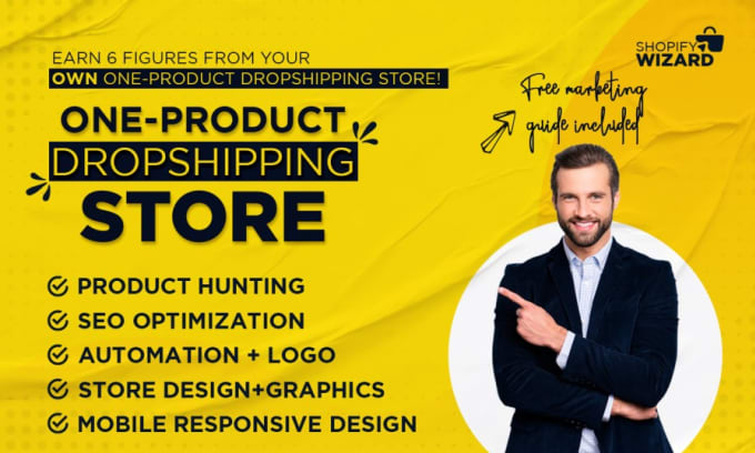 Gig Preview - Launch your one product shopify dropshipping store