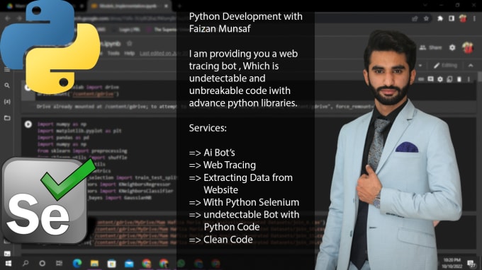 Gig Preview - Your python bot developer and python automation and testing