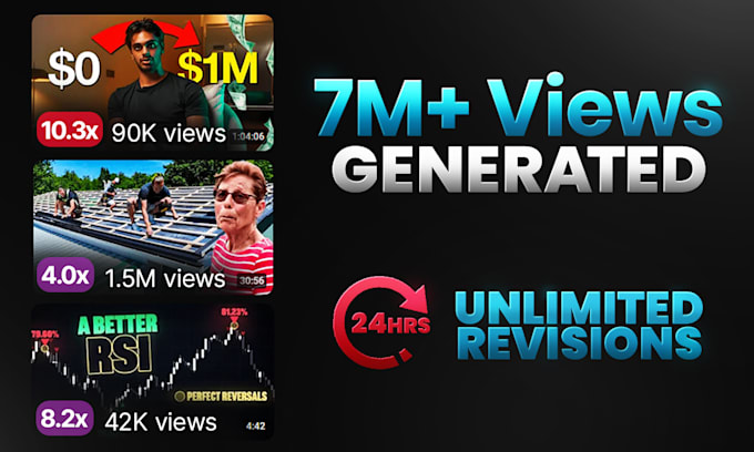 Gig Preview - Design viral clickbait youtube thumbnails in 24 hours