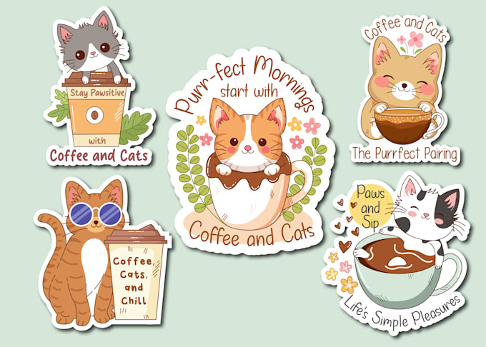 Gig Preview - Do cute handdrawn sticker designs for you