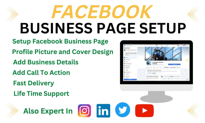 Gig Preview - Do facebook business page setup, fb fan page creation