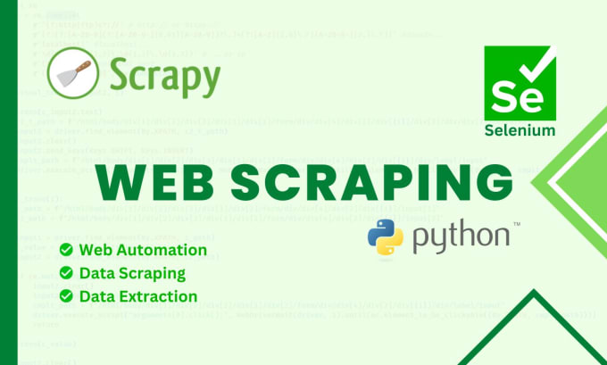 Gig Preview - Be scrapy selenium expert do web data scraping with python