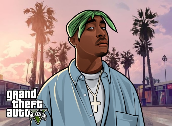 Gig Preview - Draw amazing gta v style from your photo