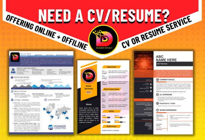 Bestseller - design modern resume, infographic, CV, cover letter on canva