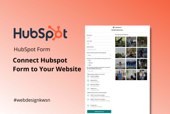 Gig Preview - Connect hubspot API to your website