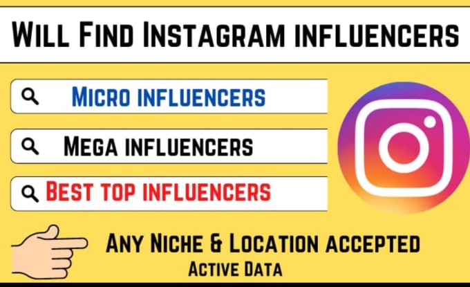 Gig Preview - Find best instagram influencer research for infleuncer marketing