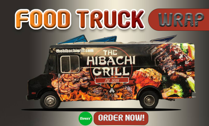 Gig Preview - Design stylish food truck wrap, food van wrap, or food trailer wrap design