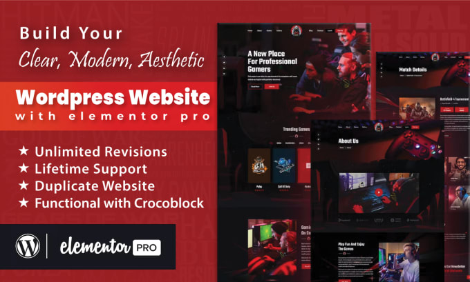 Gig Preview - Build elementor pro wordpress website with crocoblock or astra pro