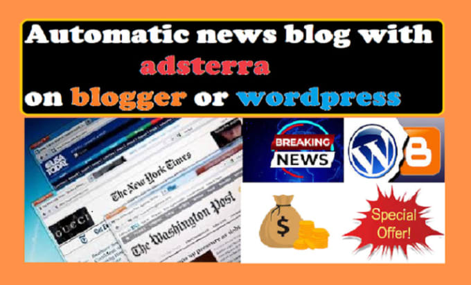 Bestseller - create automatic website blog with adsterra  on  wordpress