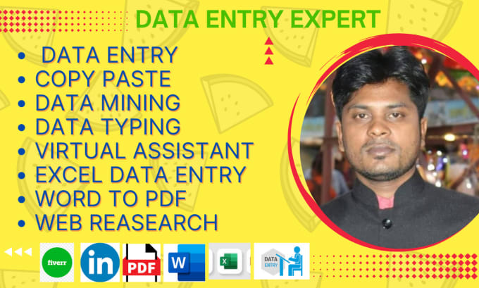 Gig Preview - Do data entry,copy paste ,wordpress data entry, pdf to excel