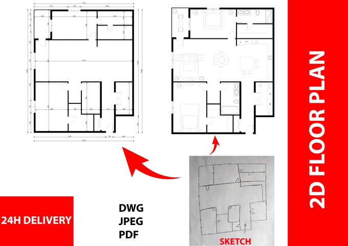 Gig Preview - Draw a professional floor plan in 24 hour