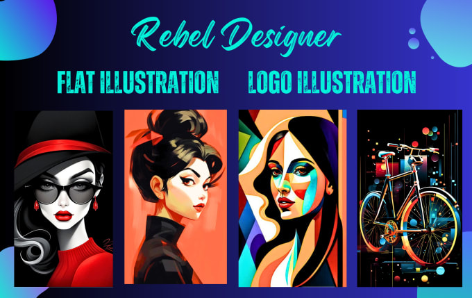 Gig Preview - Create your logo illustrations and flat illustrations