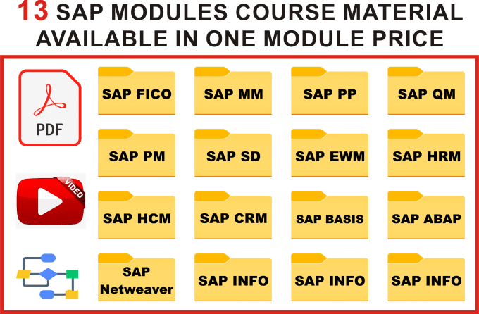 Gig Preview - Provide 13 sap erp modules training courses at minimal cost