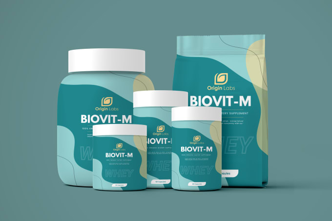 Gig Preview - Do minimal supplement label and packaging design