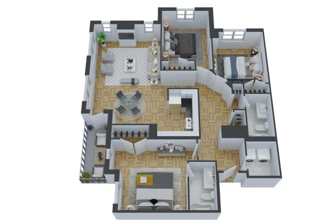 Gig Preview - Do 3d floor plan, interior and exterior renderings